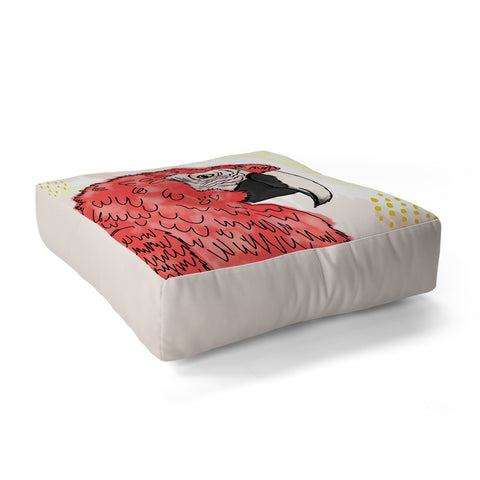 Allyson Johnson Gilbert the Parrot Floor Pillow Square