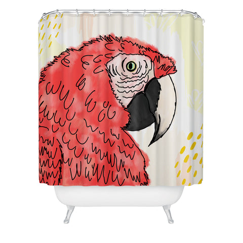 Allyson Johnson Gilbert the Parrot Shower Curtain