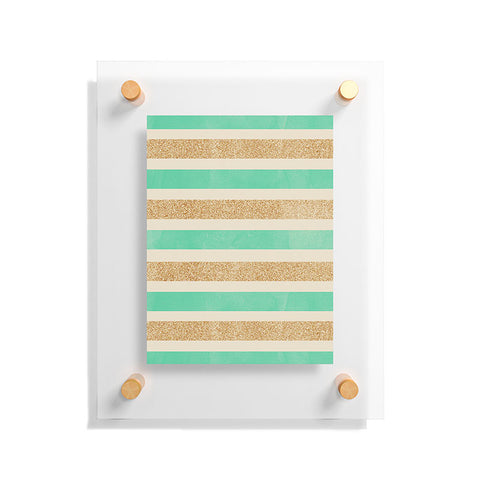 Allyson Johnson Glitter And Mint Floating Acrylic Print