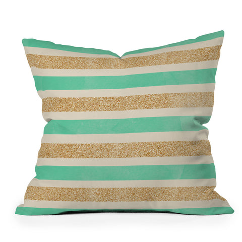 Allyson Johnson Glitter And Mint Throw Pillow