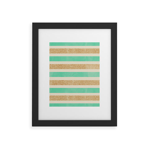 Allyson Johnson Glitter And Mint Framed Art Print