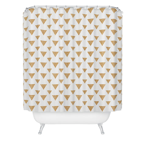 Allyson Johnson Glitter Triangles Shower Curtain