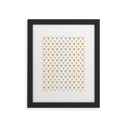 Allyson Johnson Glitter Triangles Framed Art Print
