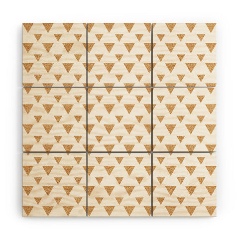 Allyson Johnson Glitter Triangles Wood Wall Mural