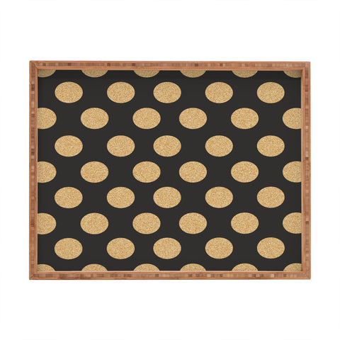 Allyson Johnson Glittering Gold Rectangular Tray