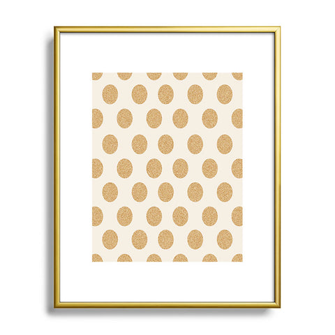 Allyson Johnson Gold Dots Metal Framed Art Print