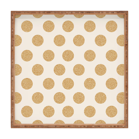 Allyson Johnson Gold Dots Square Tray
