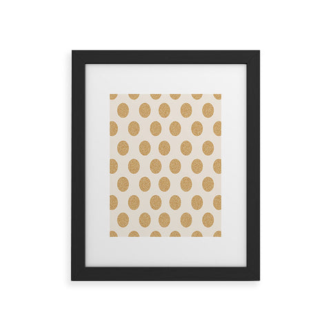 Allyson Johnson Gold Dots Framed Art Print