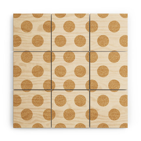 Allyson Johnson Gold Dots Wood Wall Mural