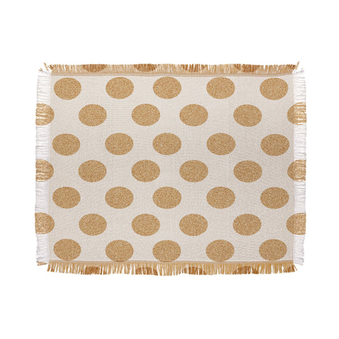 Allyson Johnson Gold Dots Throw Blanket