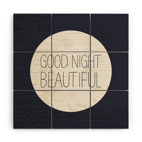 Allyson Johnson Good Night Beautiful Wood Wall Mural