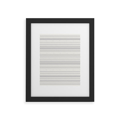 Allyson Johnson Gray Aztec Framed Art Print