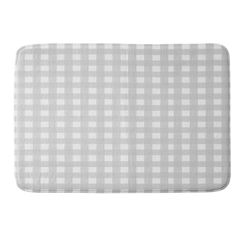 Allyson Johnson Gray Check Memory Foam Bath Mat