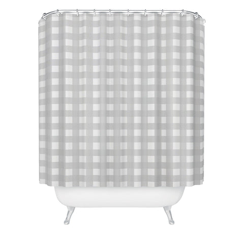 Allyson Johnson Gray Check Shower Curtain