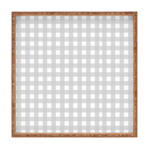 Allyson Johnson Gray Check Square Tray