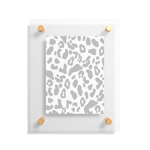 Allyson Johnson Gray Leopard Floating Acrylic Print