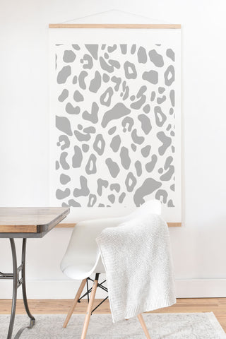 Allyson Johnson Gray Leopard Art Print And Hanger