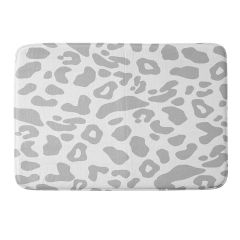 Allyson Johnson Gray Leopard Memory Foam Bath Mat