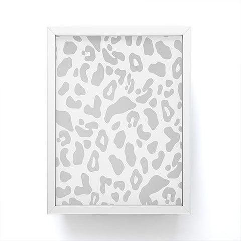Allyson Johnson Gray Leopard Framed Mini Art Print