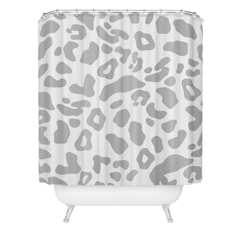 Allyson Johnson Gray Leopard Shower Curtain