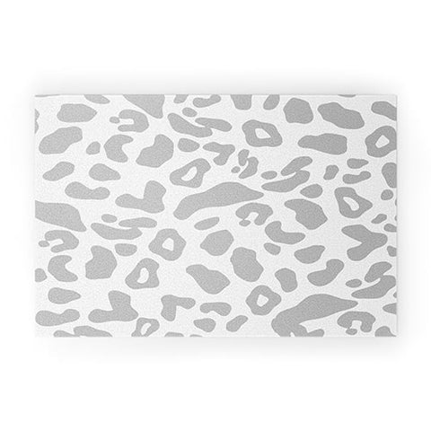 Allyson Johnson Gray Leopard Welcome Mat