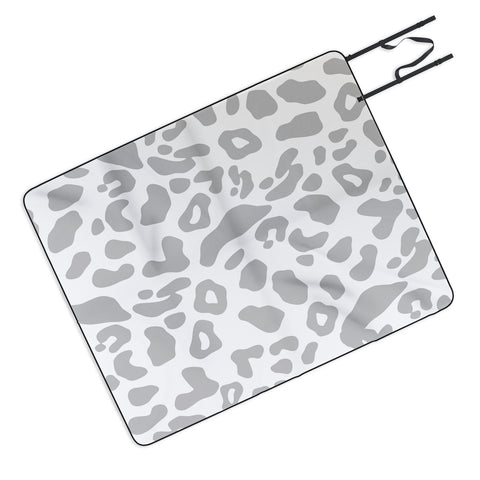 Allyson Johnson Gray Leopard Picnic Blanket