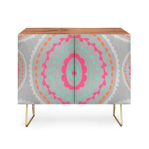 Allyson Johnson Gray Medallion Credenza