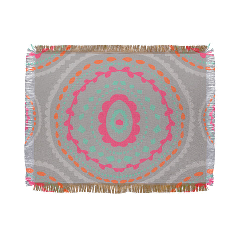 Allyson Johnson Gray Medallion Throw Blanket