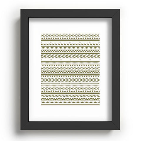Allyson Johnson Green Aztec Recessed Framing Rectangle