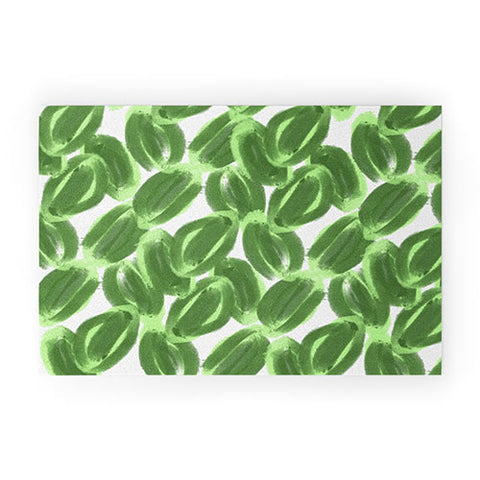 Allyson Johnson Greenery Leaves Welcome Mat