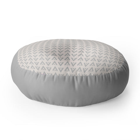 Allyson Johnson Grey Arrows Floor Pillow Round