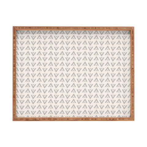 Allyson Johnson Grey Arrows Rectangular Tray