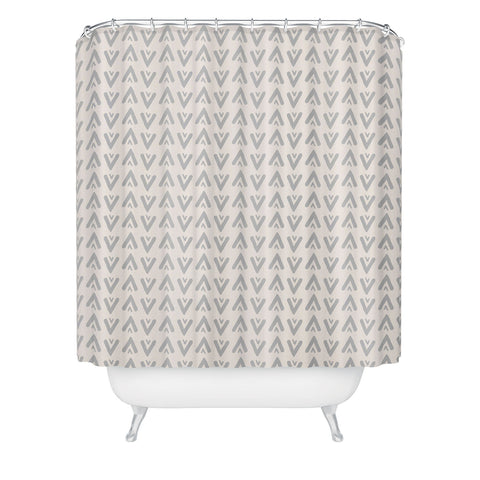 Allyson Johnson Grey Arrows Shower Curtain