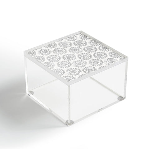 Allyson Johnson Grey Medallion Pattern Acrylic Box