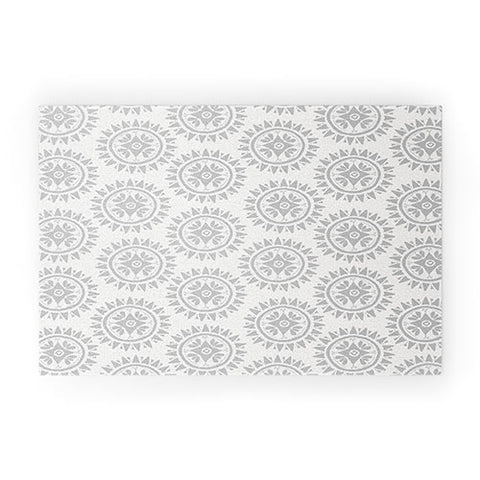 Allyson Johnson Grey Medallion Pattern Welcome Mat
