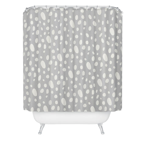 Allyson Johnson Grey Pebbles Shower Curtain