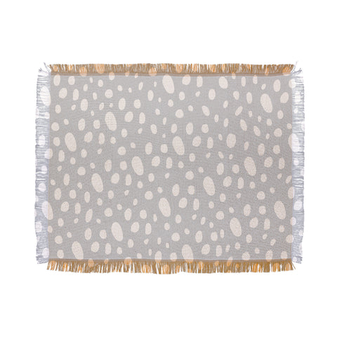 Allyson Johnson Grey Pebbles Throw Blanket