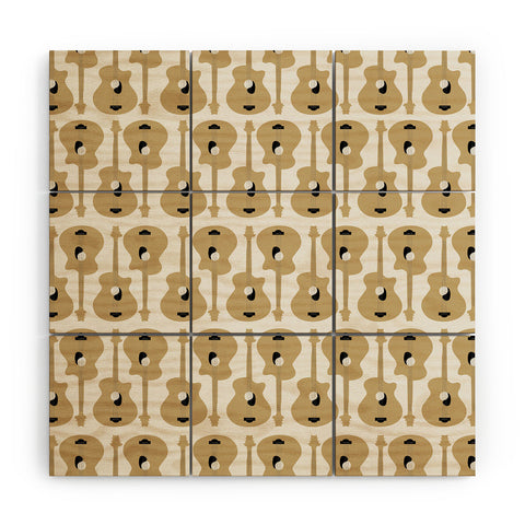 Allyson Johnson Guitar Pattern Wood Wall Mural