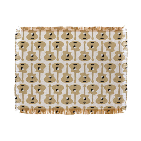 Allyson Johnson Guitar Pattern Throw Blanket