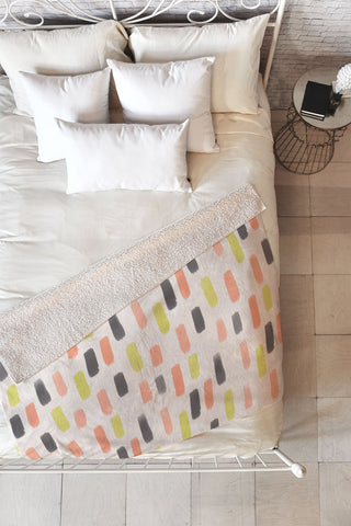 Allyson Johnson Halloween Brush Strokes Fleece Throw Blanket