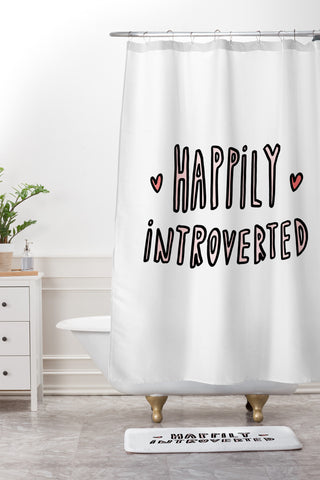 Allyson Johnson Happily Introverted Shower Curtain And Mat