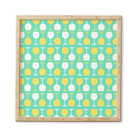 Allyson Johnson Happy Hour Wine Glasses Framed Wall Art