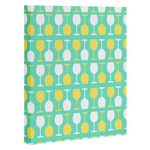 Allyson Johnson Happy Hour Wine Glasses Art Canvas