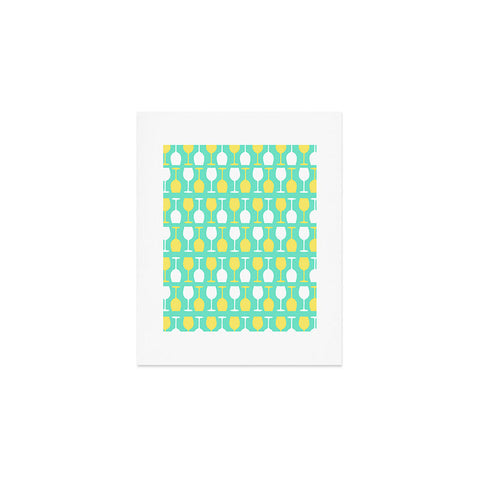 Allyson Johnson Happy Hour Wine Glasses Art Print