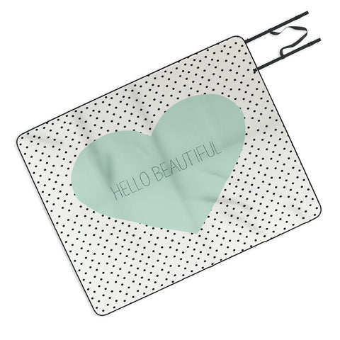 Allyson Johnson Hello Beautiful Heart Picnic Blanket
