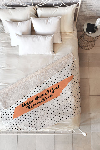 Allyson Johnson Hello Beautiful Tennessee Fleece Throw Blanket