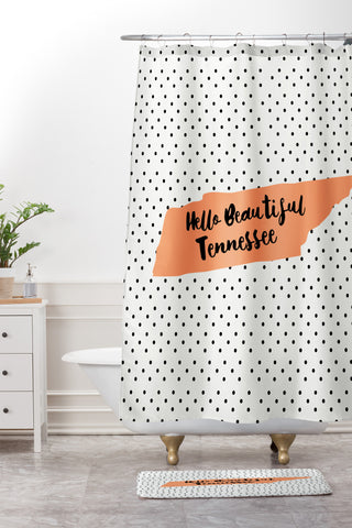 Allyson Johnson Hello Beautiful Tennessee Shower Curtain And Mat