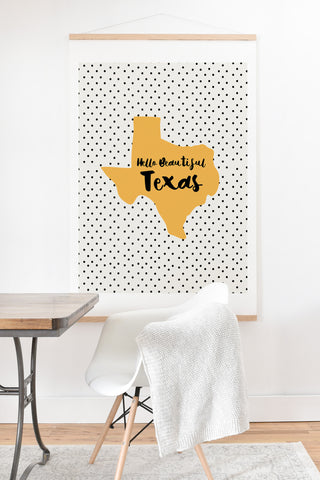 Allyson Johnson Hello beautiful Texas Art Print And Hanger
