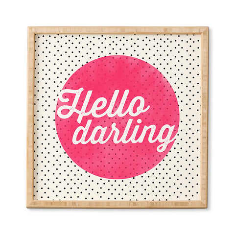 Allyson Johnson Hello Darling Dots Framed Wall Art