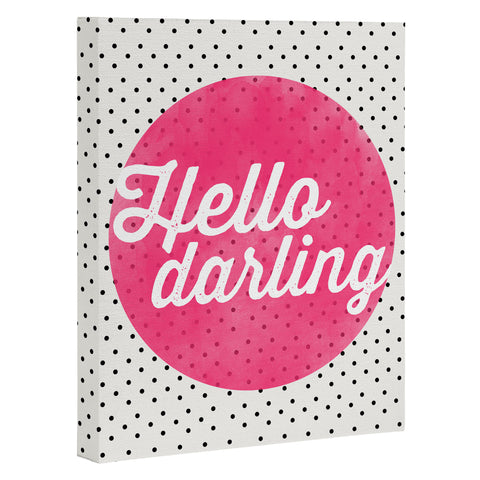Allyson Johnson Hello Darling Dots Art Canvas